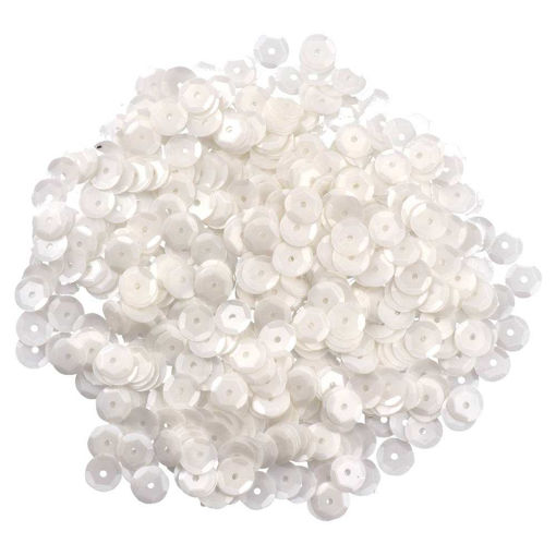 Picture of SEQUINS WHITE 8MM - 14 GRAMS